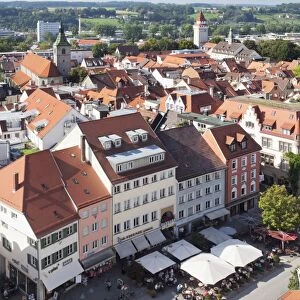 View from Blaserturm Tower, old town, Ravensburg, Upper Swabia, Baden Wurttemberg, Germany, Europe