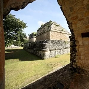 View through the Entrance Arch, Mayan ruins, Ek Balam, Yucatan, Mexico, North America