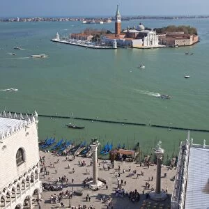 View of Isole San Giorgio Maggiore from top of St. Marks Belltower (Campanile San Marco)