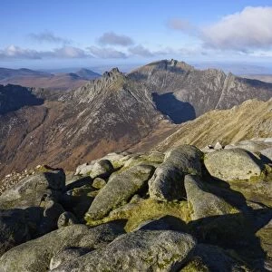 View of the Northern Mountains from the top of Goatfell, Isle of Arran, North Ayrshire