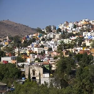 View from Templo de San Diego, distant view of the city, Guanajuato, Mexico, North