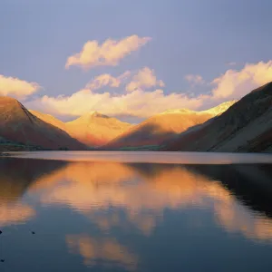 Wasdale Head and Great Gable reflected in Wastwater, Lake District National Park