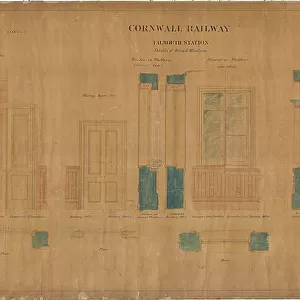 Cornwall Railway - Falmouth Station Contract Drawing No.7 - Details of Doors and Windows