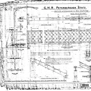 G. N. R Peterborough Station - Details of Ironwork to New Footbridge [c1889]