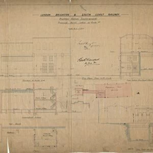 London Brighton and South Coast Railway - Brighton Station Improvements Proposed Parcel Office in Goods Yard [1882]