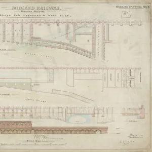 Pancras Station. Midland Railway. Shops, Cab Approach and West Side