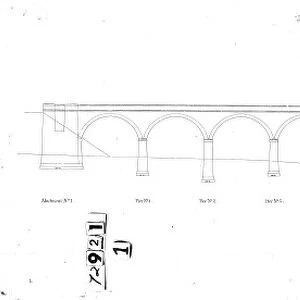 Settle and Carlisle - Dandry Mire Viaduct Elevation [N. D]