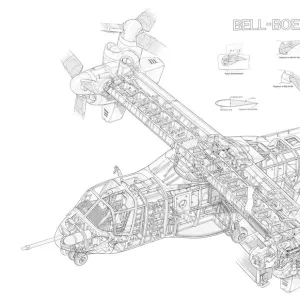 Bell-Boeing V22 Osprey Cutaway Drawing