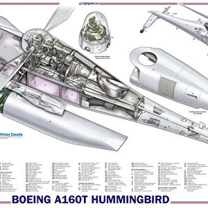 Boeing A-160T Hummingbird cutaway poster
