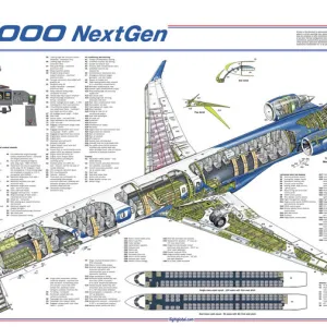 Bombardier CRJ1000 NextGen cutaway poster