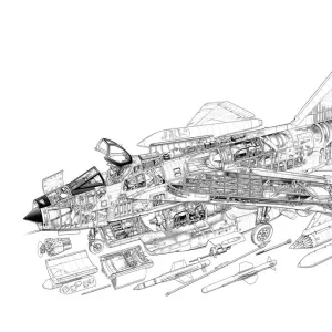 English Electric Lightning F-53 Cutaway Drawing