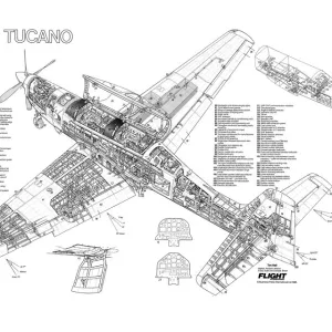 Short Tucano Cutaway Poster