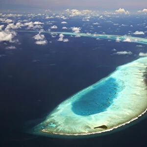 Aerial View over Maldives, Indian Ocean
