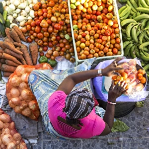 African market, Assomada, Santiago Island, Cape Verde