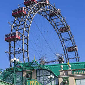 Austria, Vienna, Leopoldstadt, Prater, The Wurstelprater amusement park, Riesenrad