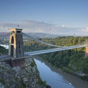 Balloons over Clifton, Suspension Bridge, Bristol, England, UK