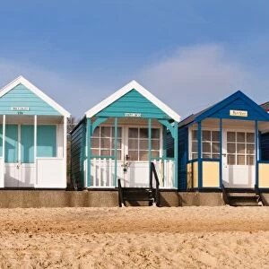 Beach huts in Southwold, Suffolk, UK