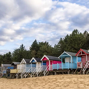 Beach huts in Wells-Next-the-Sea, Norfolk, UK