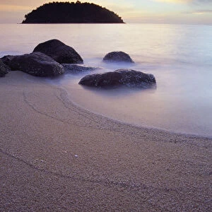 Beach on Pulau Pangkor at dusk, Perak, Malaysia