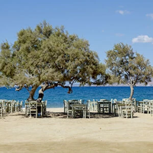 Beach restaurant in Agia Anna, Naxos Island, Cyclades Islands, Greece