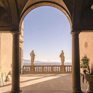 Bergamo, Lombardy, Italy. Palazzo Terzi (Terzi Palace) baroque architecture in Upper Town