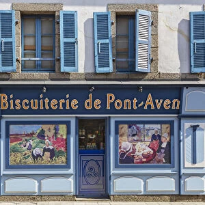 Brittany, France. Typical french products, cookie shop Pont-Aven village