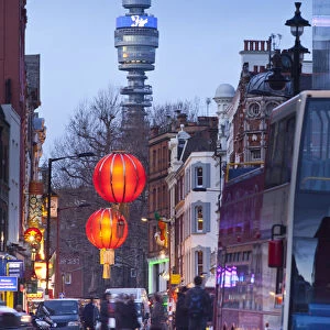 BT Tower and China Town, London, England, UK
