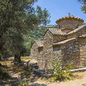 Byzantine church, Halki village, Naxos, Cyclade Islands, Greece