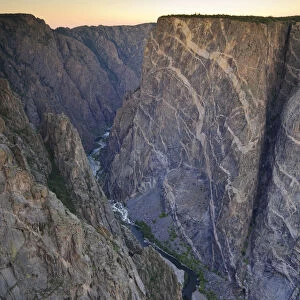 Canyon and Stratified Rock, Black Canyon of The Gunnison National Park, Colorado, USA