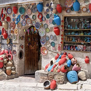 A colourful Pottery shop, Avanos, Cappadocia, Nevsehir Province, Central Anatolia, Turkey