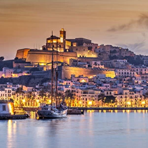 Dalt Vila old town skyline, Ibiza, Balearic Islands, Spain