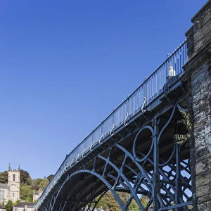 England, Shropshire, Ironbridge, Ironbridge Bridge, The Worlds First Cast Iron