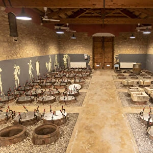 Europe, Italy, Sicily. Vittoria, a wine cellar using amphorae