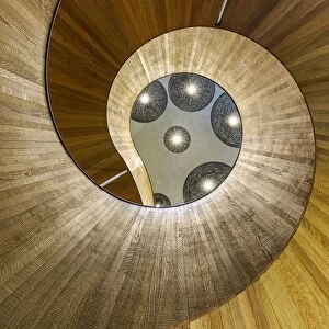 Europe, United Kingdom, England, Middlesex, London, citizenM Hotel Spiral Staircase