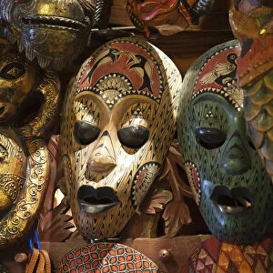 Face masks from Sarawak (Malaysian Borneo), Central Market, China Town, Kuala Lumpur
