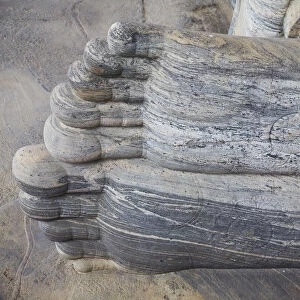 Feet of reclining Buddha statue, Gal Vihara, Polonnaruwa (UNESCO World Heritage Site)