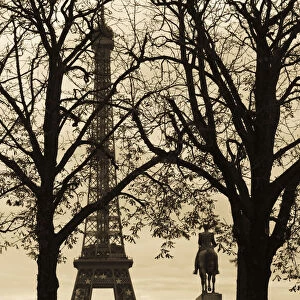 France, Paris, Eiffel Tower from Trocadero