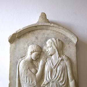 Grave Relief Of Krito And Timarista, Archaeological Museum, Old Town, Rhodes, Dodecanese