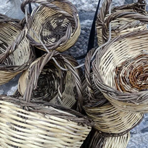 Handmade Baskets for sale. Agiassos, Mytilini, Lesbos, Greece