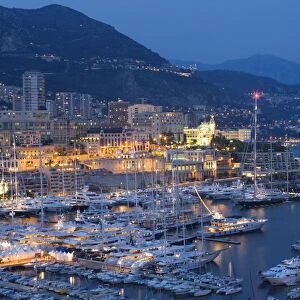 Harbour at dusk, Monte Carlo, Monaco