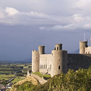 Harlech Castle in Snowdonia National Park, Wales. Autumn (September)