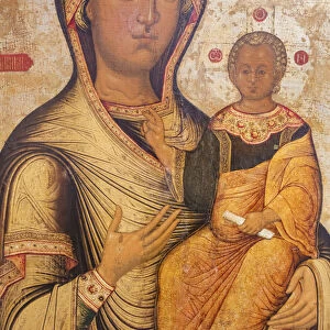 Holy Virgin icon, 17th century, Palekh, Ivanovo region, Russia