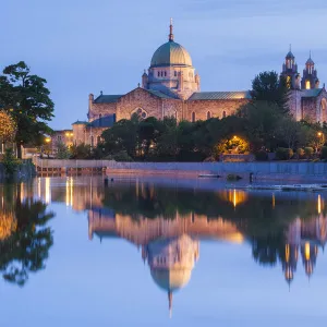 Ireland, County Galway, Galway City, Galway Cathedral, exterior, dusk