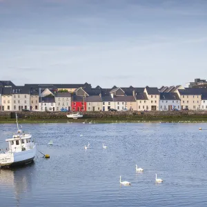 Ireland, County Galway, Galway City, port buidlings of The Claddagh