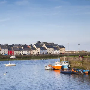 Ireland, County Galway, Galway City, port buidlings of The Claddagh