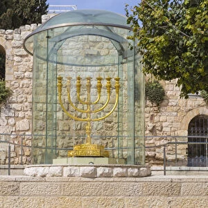 Israel, Jerusalem, Old City, Jewish quarter, The Goldern Menorah