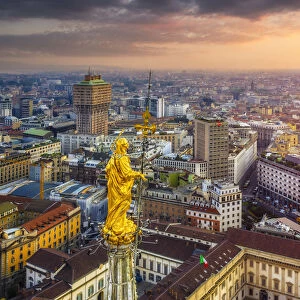 Italy, Lombardy, Milan, close up of "Madonnina"