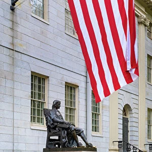 John Harvard Statue, Harvard, Cambridge, Boston, Massachusetts, USA