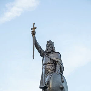 King Alfred the Great statue, Winchester, Hampshire, England, UK