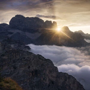 Late summer sunrise in the Dolomites, Italy